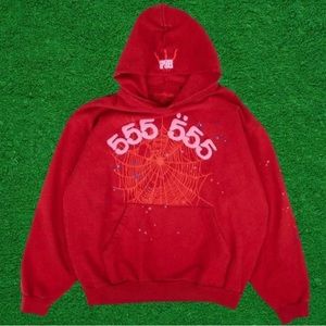 Sp5der Worldwide Red Angel Number 555 Hoodie Sweater Spyder New Size Mens Medium